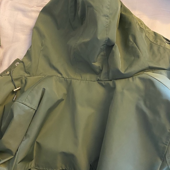 Mango, Sz US S, trench, water repellent olive green rain jacket - Picture 5 of 6